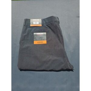 Kirkland Signature Non-iron Comfort Pant Men's 42x30 Charcoal Texture Tapered...